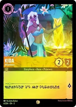 Kida - Atlantean - Cold Foil - Into the Inklands #6 - Disney Atlantis Lorcana NM - Image 1