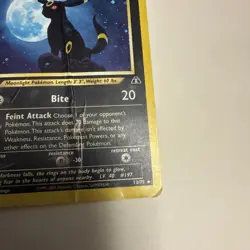 Pokemon Umbreon Holo Rare TCG Card 13/75 Neo Discovery Damaged/ HP - Image 3