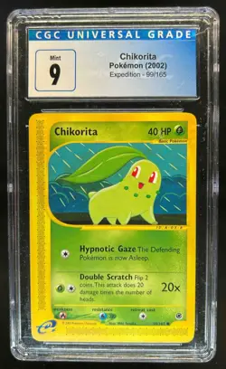 2002 Pokemon Expedition Set Chikorita #99/165 CGC 9 - Image 1