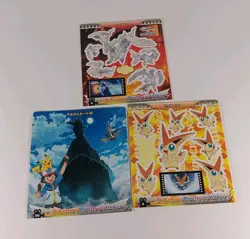 Japanese Pokemon The Movie Stickers 2011 Ash Reshiram Pikachu Set Of 3 - Image 1