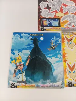Japanese Pokemon The Movie Stickers 2011 Ash Reshiram Pikachu Set Of 3 - Image 2