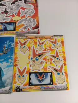 Japanese Pokemon The Movie Stickers 2011 Ash Reshiram Pikachu Set Of 3 - Image 3