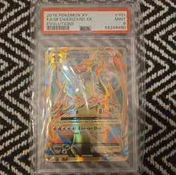 PSA 9 FA/M CHARIZARD EX 2016 Pokemon XY #101 Evolutions SP - Image 1