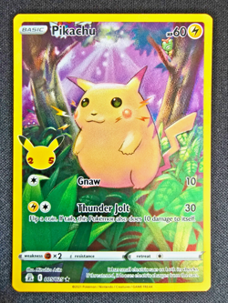 2021 Pikachu Pokemon Celebrations 25th Anniversary Full Art Holo 005/025 Rare - Image 1