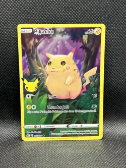 Pikachu 005/025 HOLO RARE Celebrations Pokemon FULL ART 25th Anniversary English - Image 3