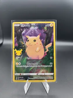 Pikachu 005/025 HOLO RARE Celebrations Pokemon FULL ART 25th Anniversary English - Image 1