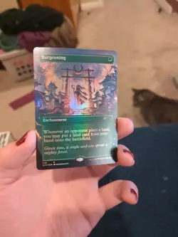 MTG: Burgeoning BORDERLESS FOIL #408, NM Secret Lair Drop Chase Enchantment Card - Image 2