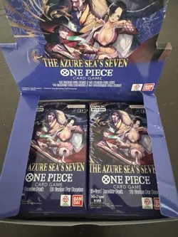 ONE PIECE CARD GAME AZURE SEA'S SEVEN BOOSTER BOX OP14 ENGLISH-LIVE BOX! 18Packs - Image 1