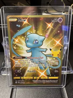 Pokemon TCG Celebrations Mew Gold Full Art Holo Card 25/25 Secret Rare - Image 1