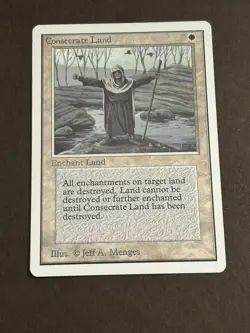 Consecrate Land Unlimited NM- White Uncommon MAGIC THE GATHERING CARD - Image 1