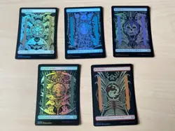 MTG Full Art Foil land Phyrexian Phyrexia:All Will Be One NM 5 Card Land Set - Image 1