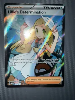 Pokemon TCG Lillie's Determination Trainer Card Holo Rare 169/132 NM Ungraded - Image 2