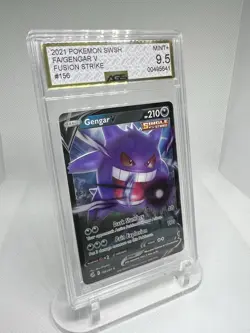 🔥 2021 Pokemon Gengar V Fusion Strike 156/264 Holo AGS MINT 9.5 Card #156 - Image 1
