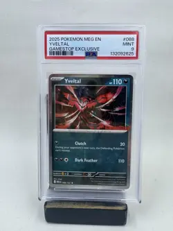 Yveltal GameStop Exclusive Promo Mega Evolution Pokemon TCG Card 088/132 PSA 9 - Image 1