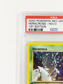 2000 Pokemon Heracross 1st Edition Neo Genesis PSA 9 Mint Holo 6/111 WOTC - Image 2