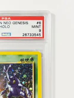 2000 Pokemon Heracross 1st Edition Neo Genesis PSA 9 Mint Holo 6/111 WOTC - Image 3