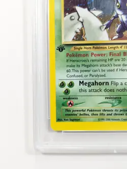 2000 Pokemon Heracross 1st Edition Neo Genesis PSA 9 Mint Holo 6/111 WOTC - Image 4
