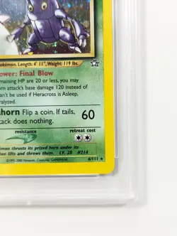 2000 Pokemon Heracross 1st Edition Neo Genesis PSA 9 Mint Holo 6/111 WOTC - Image 5