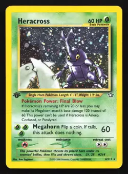 Heracross 6/111 Neo Genesis 1st Edition Holo Rare Pokemon Card - Image 1