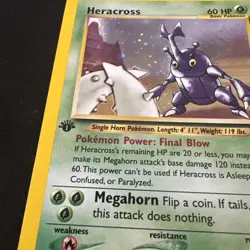 Heracross 1st Edition Neo Genesis 6/111 Holo Rare 2000 Pokemon Vintage - Image 3