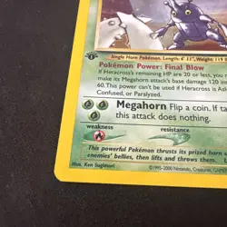 Heracross 1st Edition Neo Genesis 6/111 Holo Rare 2000 Pokemon Vintage - Image 5