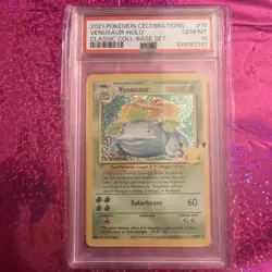 PSA 10 Venusaur 15/102 Celebrations Classic Collection Holo Pokemon Card - Image 1