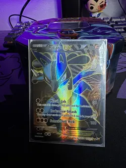 Pokemon TCG Lucario EX Holo Full Art Ultra Rare Card Furious Fists 107/111 LP - Image 1