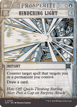 Hindering Light [Outlaws of Thunder Junction: Breaking News] Magic MTG - Image 1
