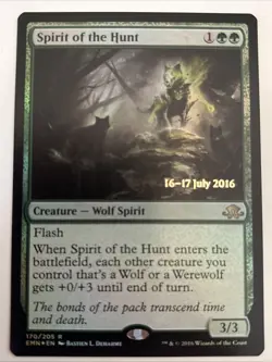 MTG Prerelease Promos Spirit of the Hunt Foil 170/205 NM Rare - Image 1