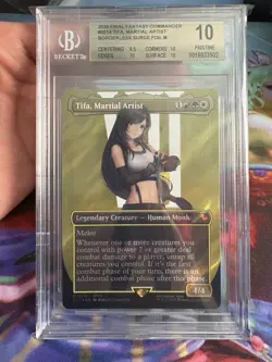 Mtg Final Fantasy Tifa Martial Artist Borderless Surge BGS 10 - Image 1