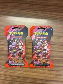 2 Pokemon TCG Scarlet and Violet Destined Rivals Sealed Booster Pack - Image 1