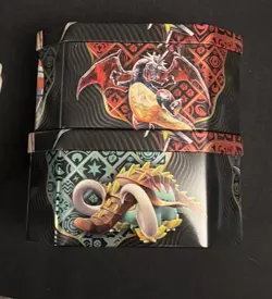 X2 Pokemon TCG Paldean Fates Charizard ex Tin (EMPTY) - Image 2