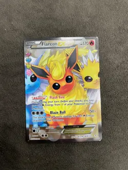 Pokemon Radiant Collection Flareon EX Full Art Holo RC28/RC32 LP - Image 1