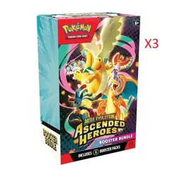 PRESALE Pokemon TCG Ascended Heroes Booster Bundle New/ Sealed X3 - Image 1