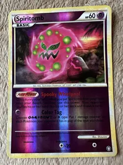 2010 Pokemon TCG HGSS Triumphant Spiritomb Reverse Holo Rare 10/102 MP - Image 1