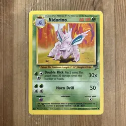 Nidorino 54/130 Uncommon Base Set 2 Pokemon HP 2000 Vintage WOTC - Image 1