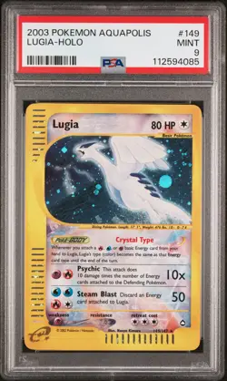2003 POKEMON AQUAPOLIS #149 LUGIA-HOLO PSA 9 - Image 1