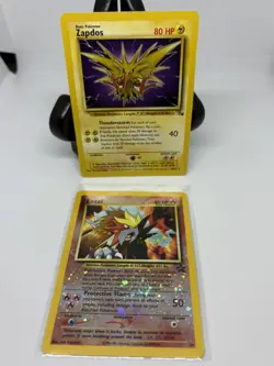 Pokemon TCG Zapdos 30/62 Fossil AND 2001 Entei Reverse Holo Black Star Promo 34 - Image 1