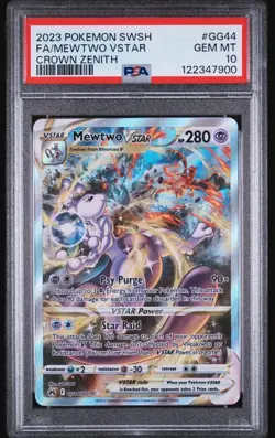 Pokemon - Mewtwo Vstar Full Art GG44/GG70 Crown Zenith PSA 10 - Image 1
