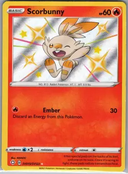 Scorbunny SV015/SV122 Shining Fates: Shiny Vault - Pokemon Card - NM - Image 1