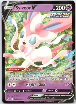POKEMON TCG SYLVEON V SWSH202 PR-SW PROMO SWSH BLACK STAR POKEMON - Image 1