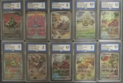 Pokemon Graded Bundle Of 10 CHR/AR - Image 1