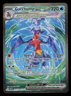 GARCHOMP EX 2023 Pokemon Paradox Rift #245/182 Special Illustration Rare - Image 1