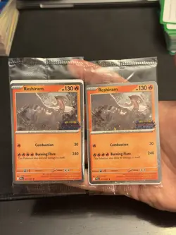 Lot Of 2 Pokemon Phantasmal Flames Reshiram 017/094 Barnes & Noble Promo Sealed - Image 1