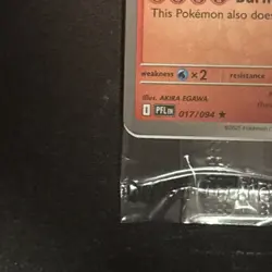 Sealed Reshiram 017/094 Pokemon Phantasmal Flames Stamped Barnes & Noble Promo - Image 3