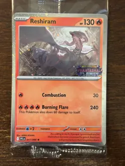 Pokemon Phantasmal Flames Stamped Sealed Promo Reshiram 017/094 Barnes & Noble - Image 1