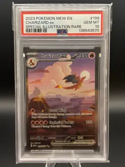 2023 POKEMON MEW EN-151 SPECIAL ILLUSTRATION RARE #199 CHARIZARD EX PSA 10 - Image 1