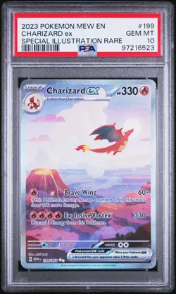 2023 POKEMON MEW EN-151 CHARIZARD ex#199 SPECIAL ILLUSTRATION RARE PSA 10 - Image 1