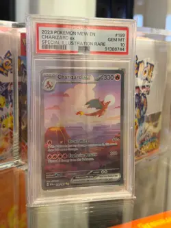 2023 POKEMON MEW EN-151 SPECIAL ILLUSTRATION RARE #199 CHARIZARD EX PSA 10 - Image 1