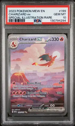 2023 POKEMON MEW EN-151 SPECIAL ILLUSTRATION RARE #199 CHARIZARD EX PSA 10 - Image 1